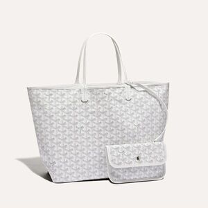 Goyard St. Louis PM Tote Bag White Authentic